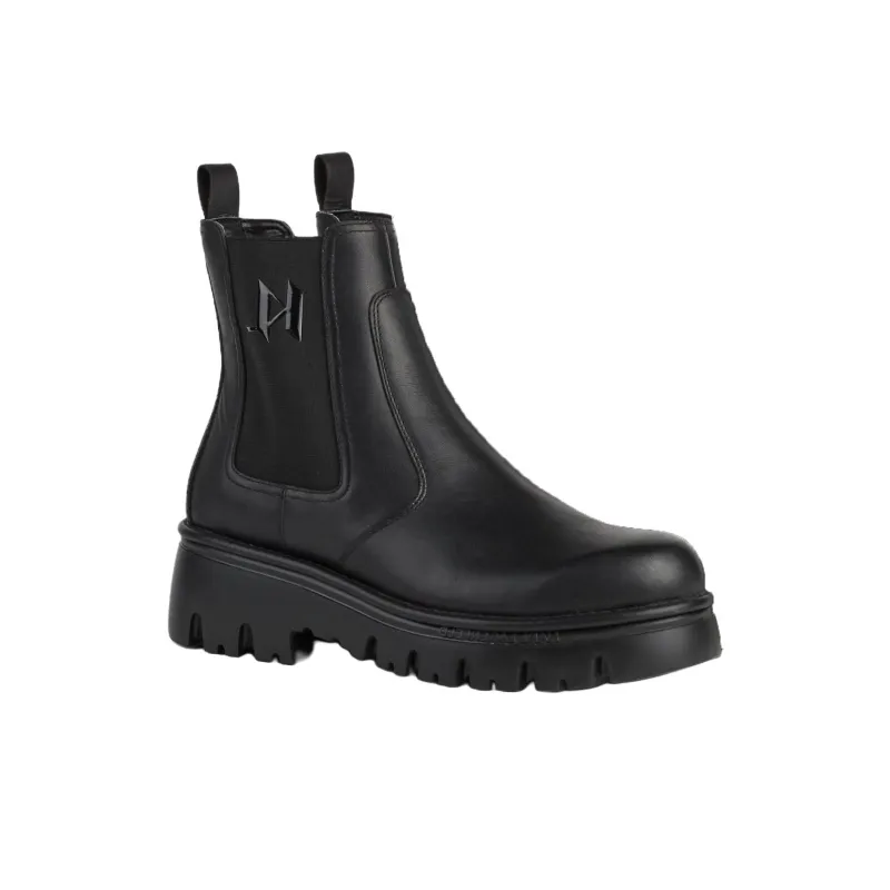 KARL LAGERFELD / Karl Lagerfeld Jeans Monogram Kombat Leather Boots-1