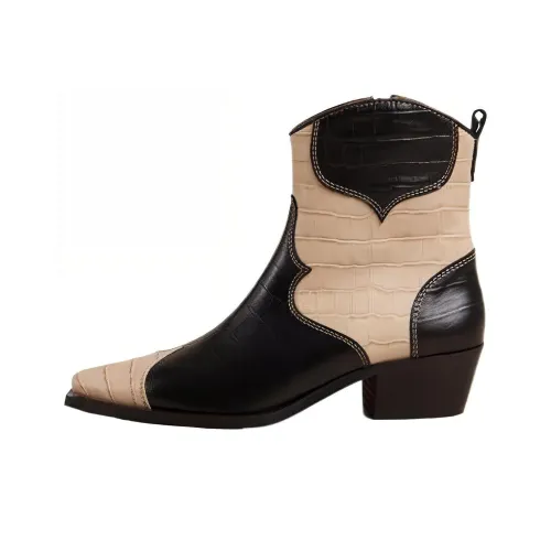 ALOHAS Ankle boots Carol 4cm Women's Beige Black