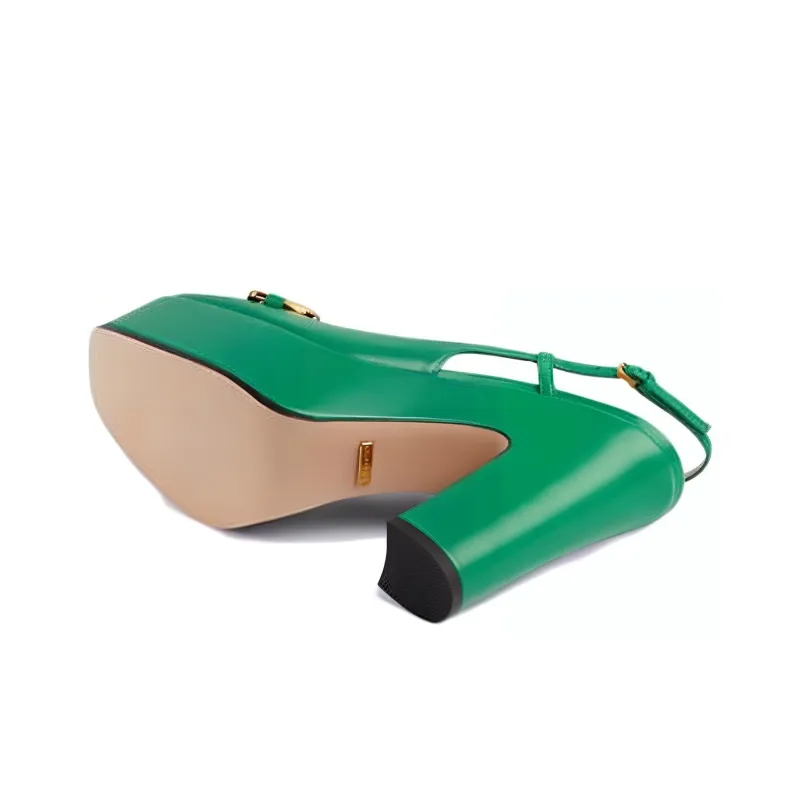 GUCCI 120mm Platform Leather Pumps-4