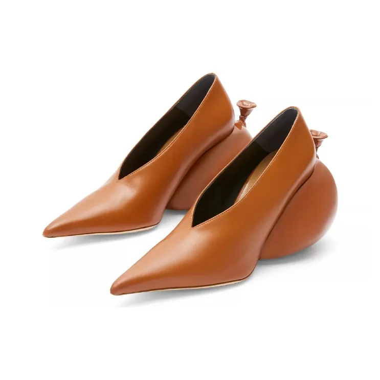 LOEWE Balloon Irregular Heel High Heels Women's Brown-2