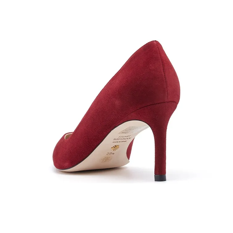 Stuart Weitzman/SW Anny 70 Slim Heel High Heels Women's Red-3