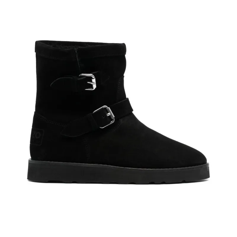 KENZO Buckle-detail Suede Boots-1