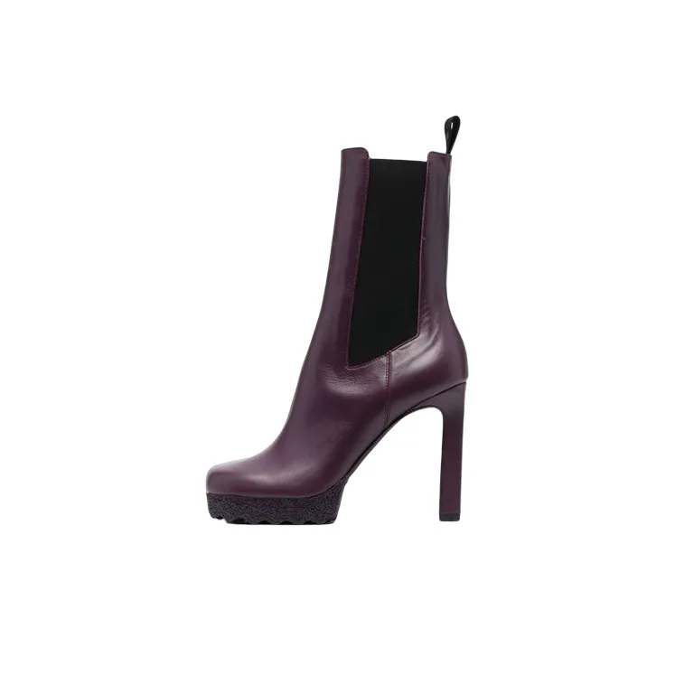 OFF-WHITE Sponge-sole Chelsea Heeled Boots Women's-0
