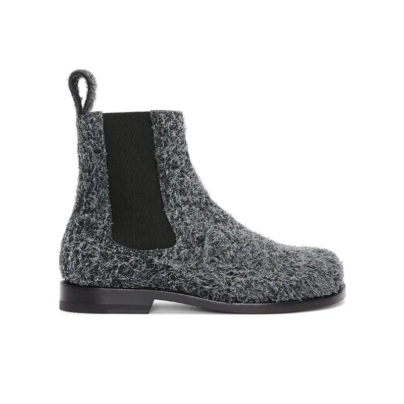 LOEWE Campo Short Chelsea Boots 1.5cm Women's Carbon-1