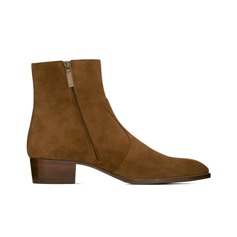 SAINT LAURENT Wyatt Zipped Boots-1