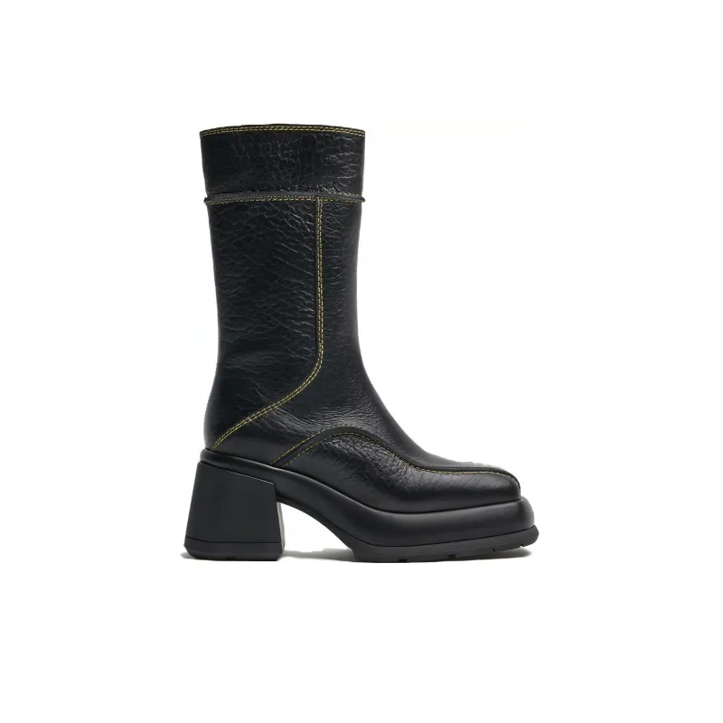 MIISTA Ankle Boots 8cm Women's Black Green-1