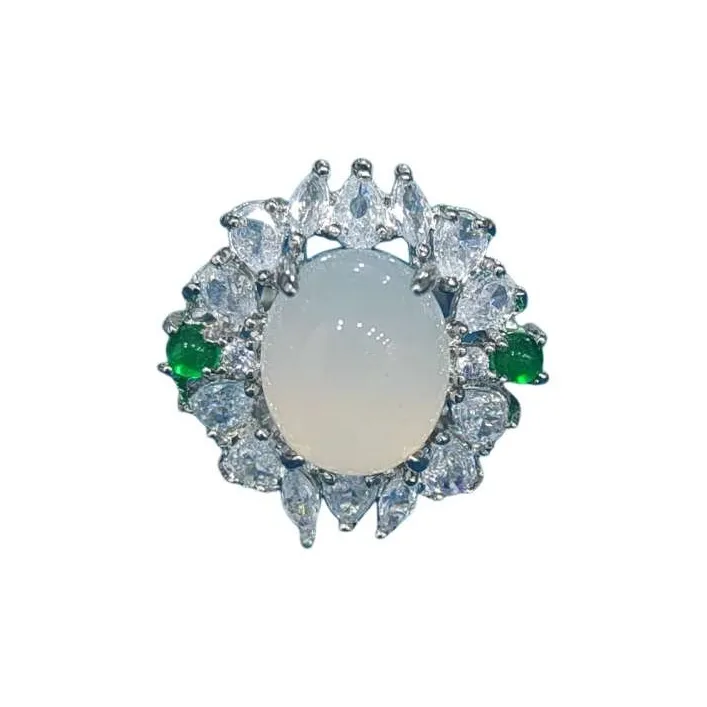 Gifts Chalcedony Jade Rings Women's-1