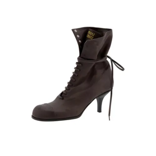 MIU MIU Ankle Boots Women's Brown