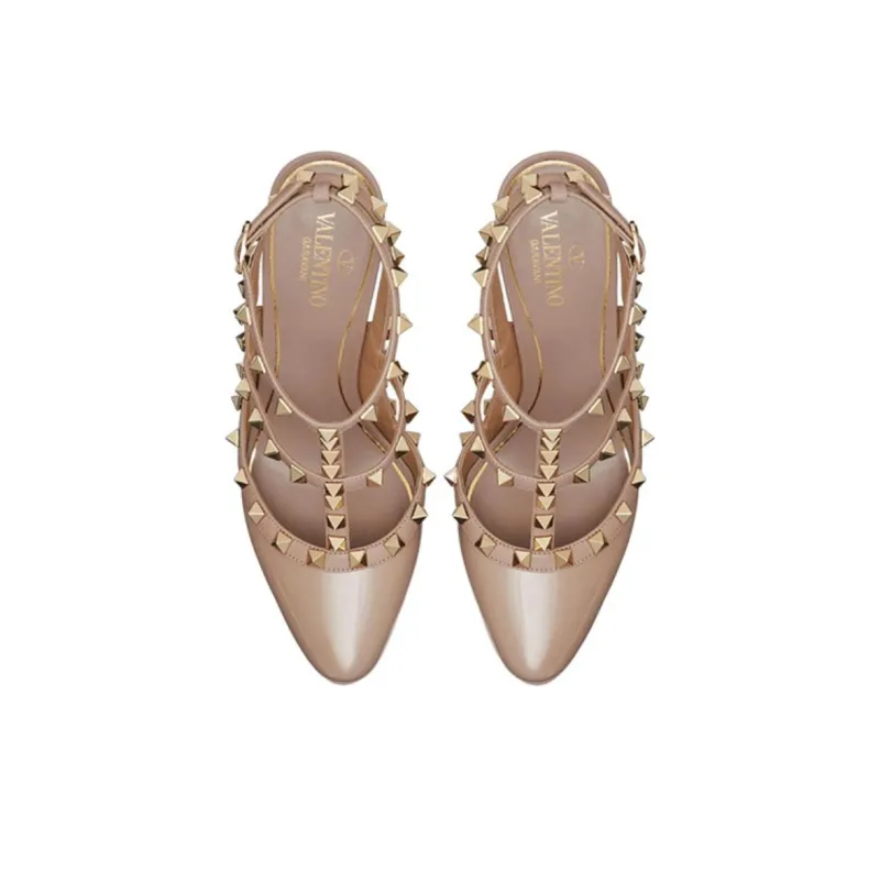 Valentino Garavani Rockstud Pink Patent Leather Women's-3