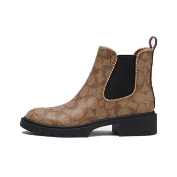 COACH Levy Short Chelsea Boots Women's Khaki