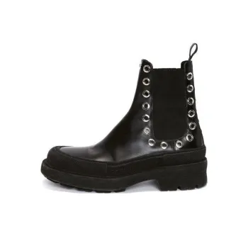 Alexander McQueen Stack Chelsea Eyelet Detailed Boots