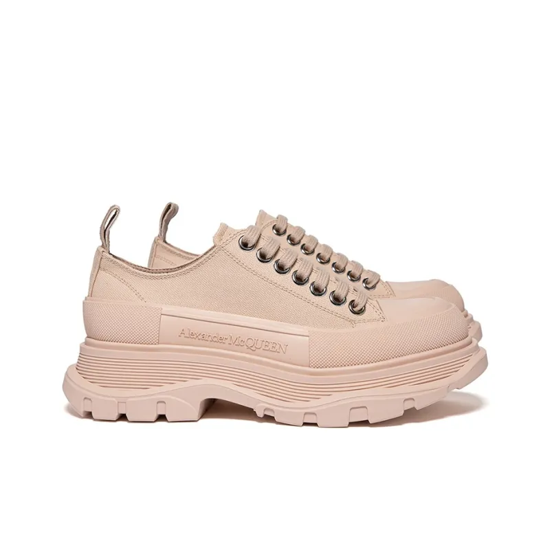 Alexander McQueen Tread Slick Low Lace Up Peach Women's-3