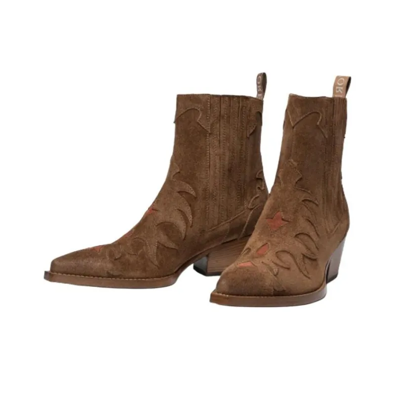 SARTORE Ankle Boots 4.5cm Women's Dark Brown-2