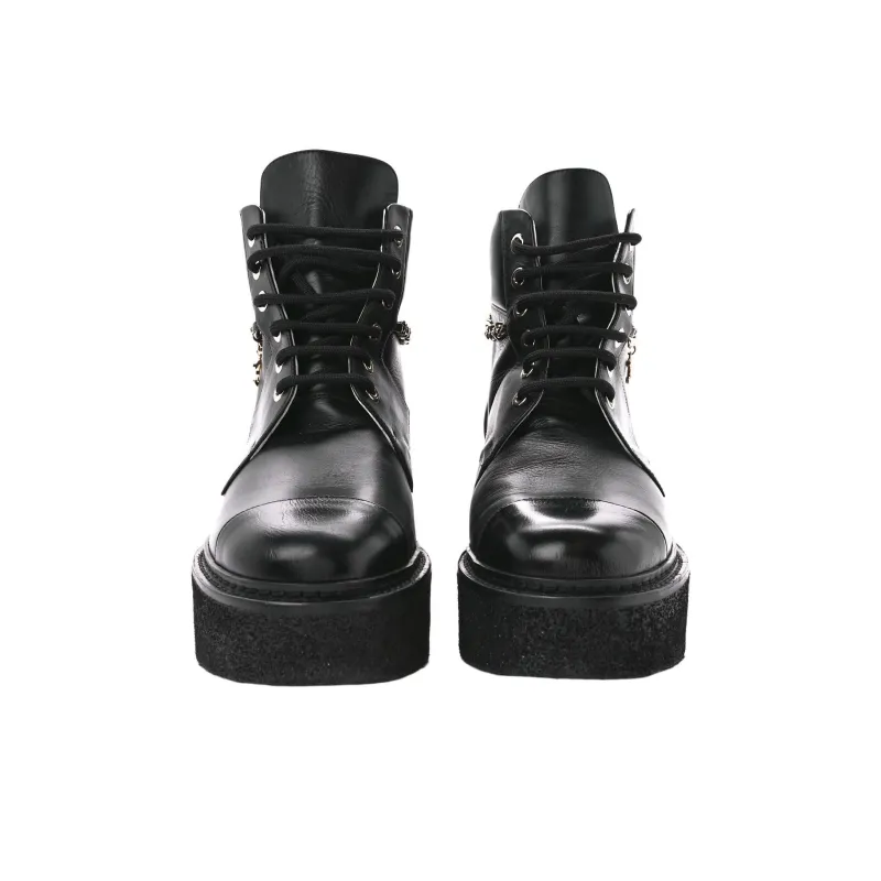 CHANEL Ankle Boots 5.5cm Women's Black-3