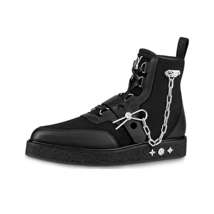 LOUIS VUITTON Lv Creeper Ankle Boots 'Black'-0