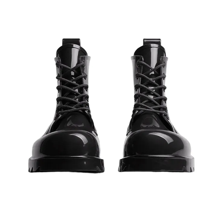 Bottega Veneta Stride Lace Up Ankle Boot Black-2
