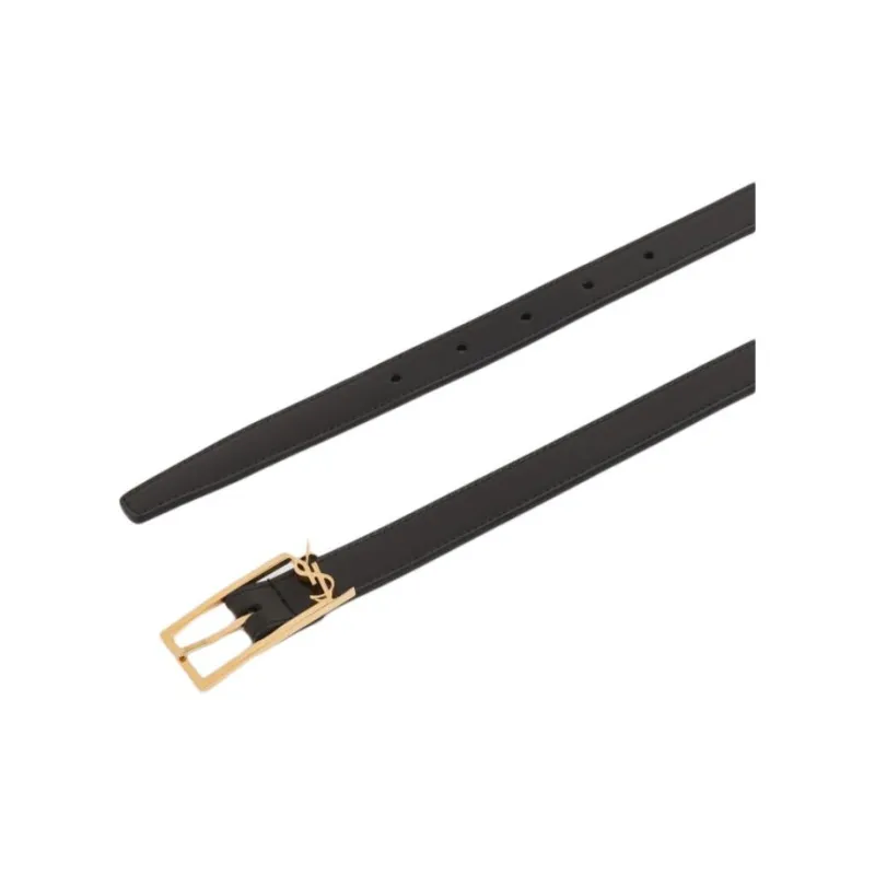 SAINT LAURENT Logo buckle Belt-2
