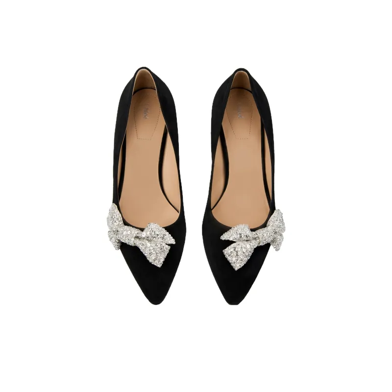 Chloe Oli Slim Heel High Heels 5.5cm Women's Black-4
