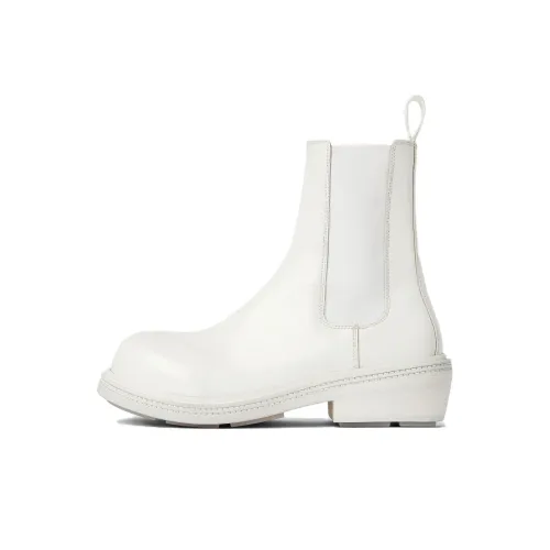Bottega Veneta Short Chelsea Boots Women's Fiber Optic White