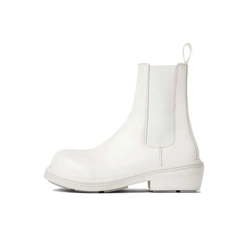 Bottega Veneta Fireman Short Chelsea Boots Women's Optical Fibers White-0
