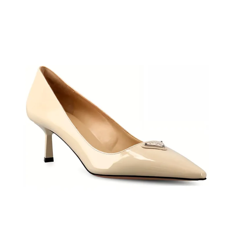 PRADA Slim Heel High Heels 5.5cm Women's Ivory-2