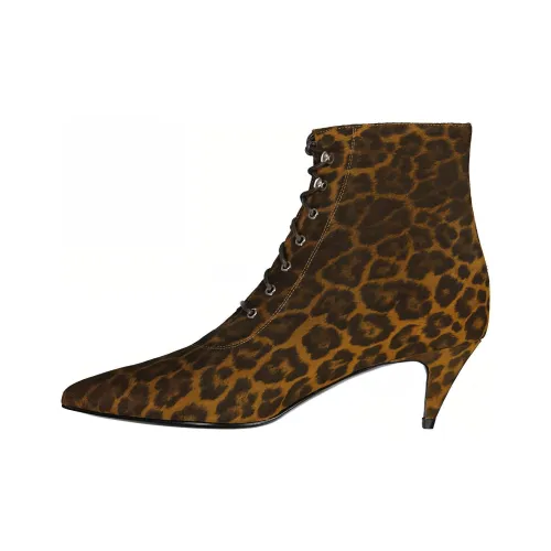 SAINT LAURENT Ankle Boots 5cm Women's Brown