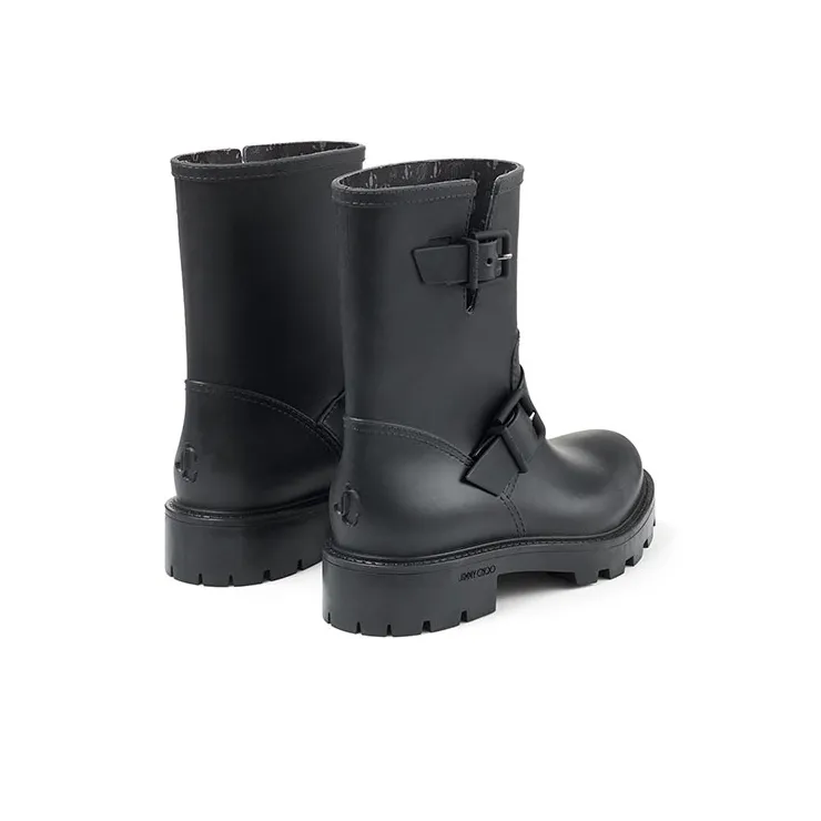 Jimmy Choo Yael Rain Boot Black Rubber-4