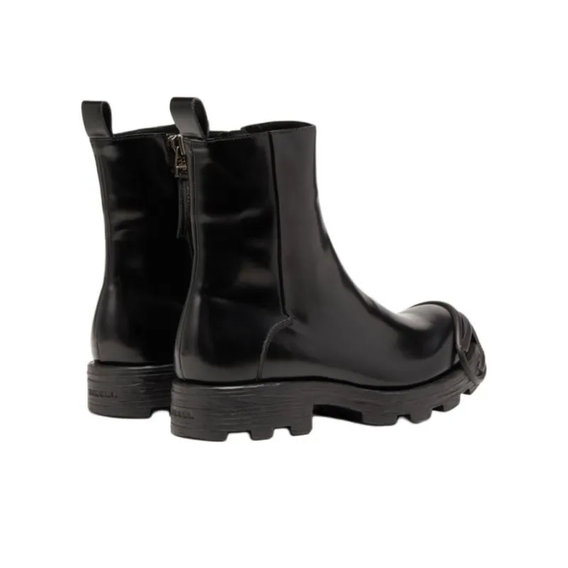 DIESEL D Hammer Round Toe Ankle Boots-4