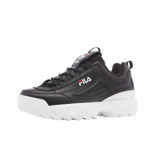 FILA Disruptor 2 Anti-Slip Wear-Resistant Low-Top Casual Shoes Unisex Black