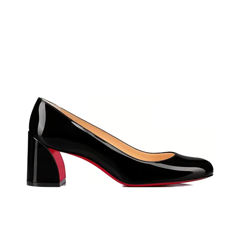 CL Miss Sab Chunky Heel High Heels 5.5cm Women's Black-1