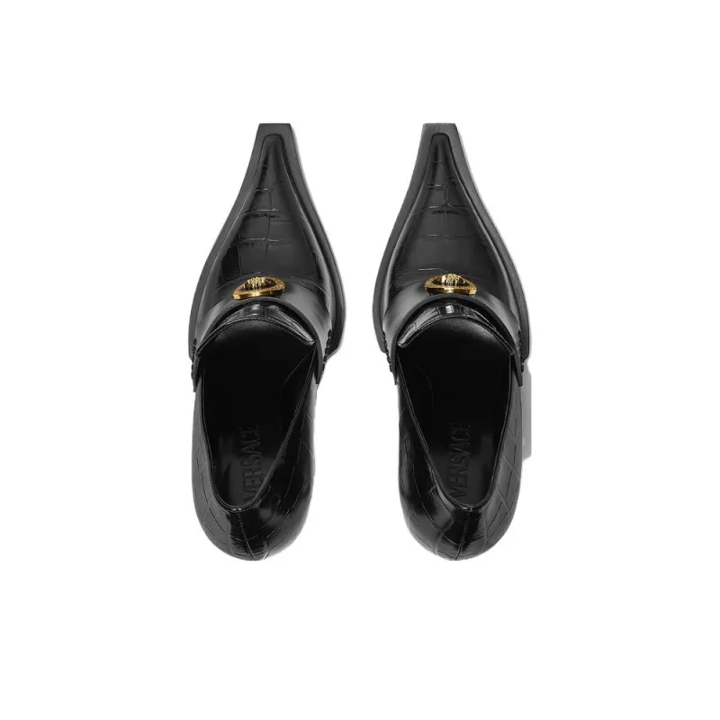 VERSACE Alia 115mm Leather Pumps-4
