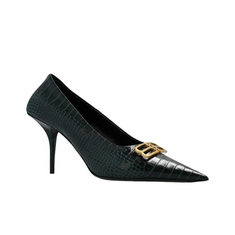 Balenciaga Knife Slim Heel High Heels 9cm Women's Green-1