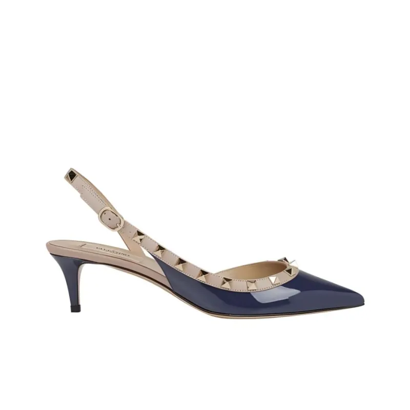 Valentino Slim Heel High Heels Women's Blue-1