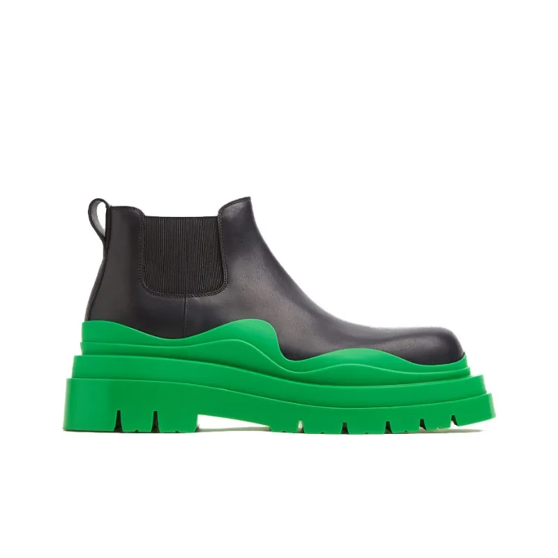 Bottega Veneta Tire Boot Mid Black Grass-1