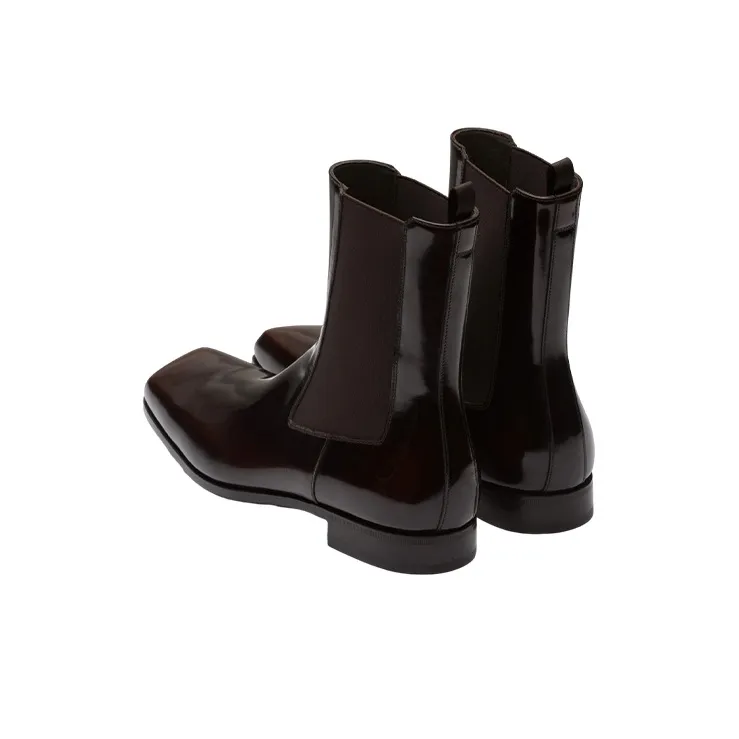 PRADA Short Chelsea Boots Men's Black-4