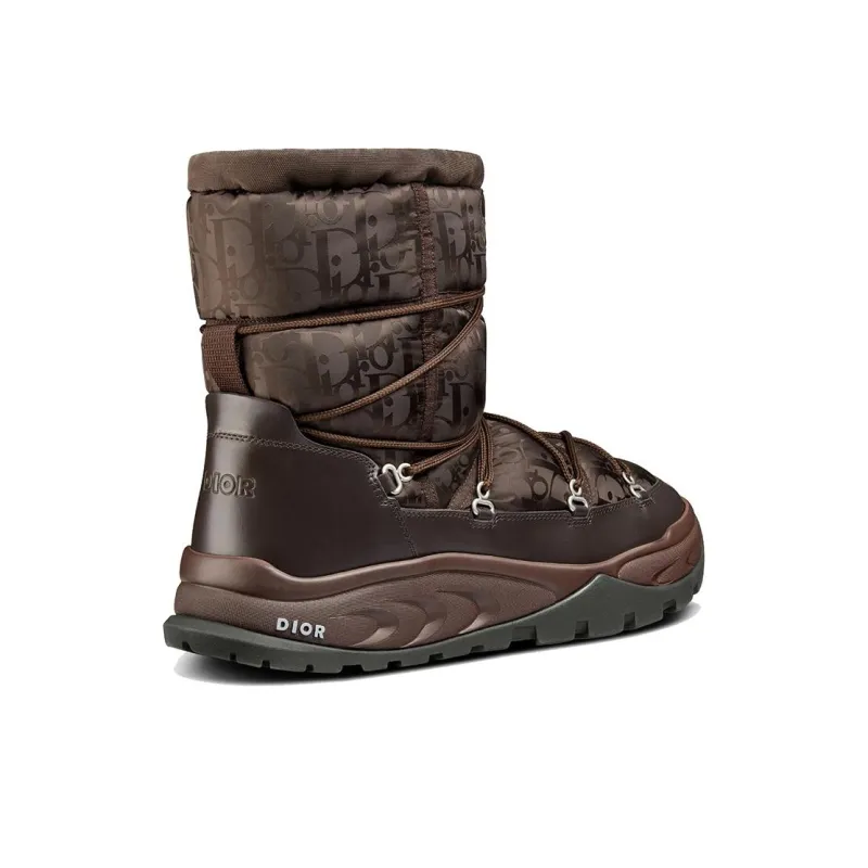 DIOR Snow Ankle Boot Brown Oblique Nylon-4