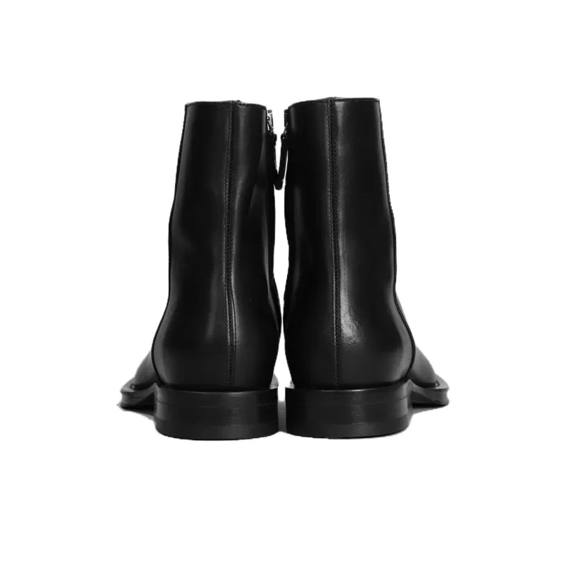 Lanvin Medley Leather Ankle Boots-3