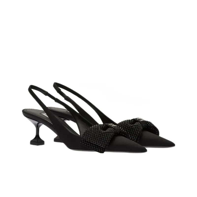 MIU MIU Cone Heel High Heels 5.5cm Women's Black-2
