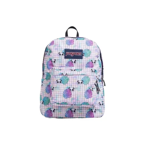 JanSport Polyester Backpack Medium Size Unisex White Panda
