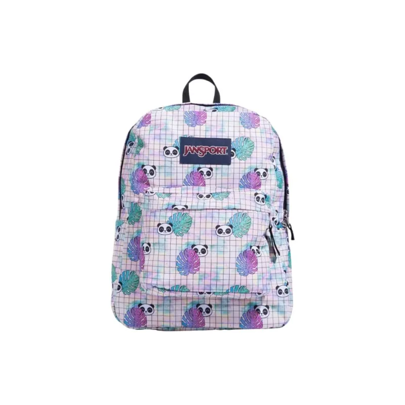 JanSport Polyester Backpack Medium Size Unisex White Panda-0