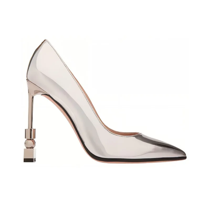 BALLY Block 105mm Metallic Pumps-1