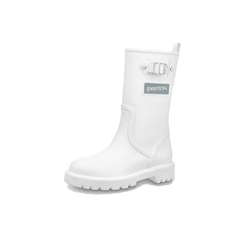 LOUIS VUITTON Territory Flat High Boots 'White' Women's