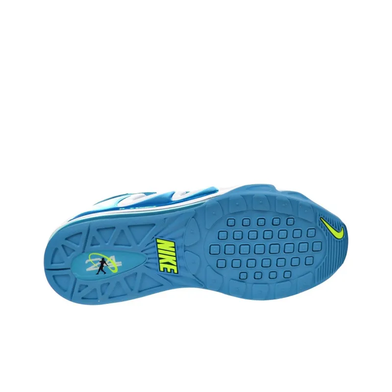 Nike Air Max 360 Anti-Slip Wear-Resistant High-Top Casual Running Shoes Men's Blue White-4