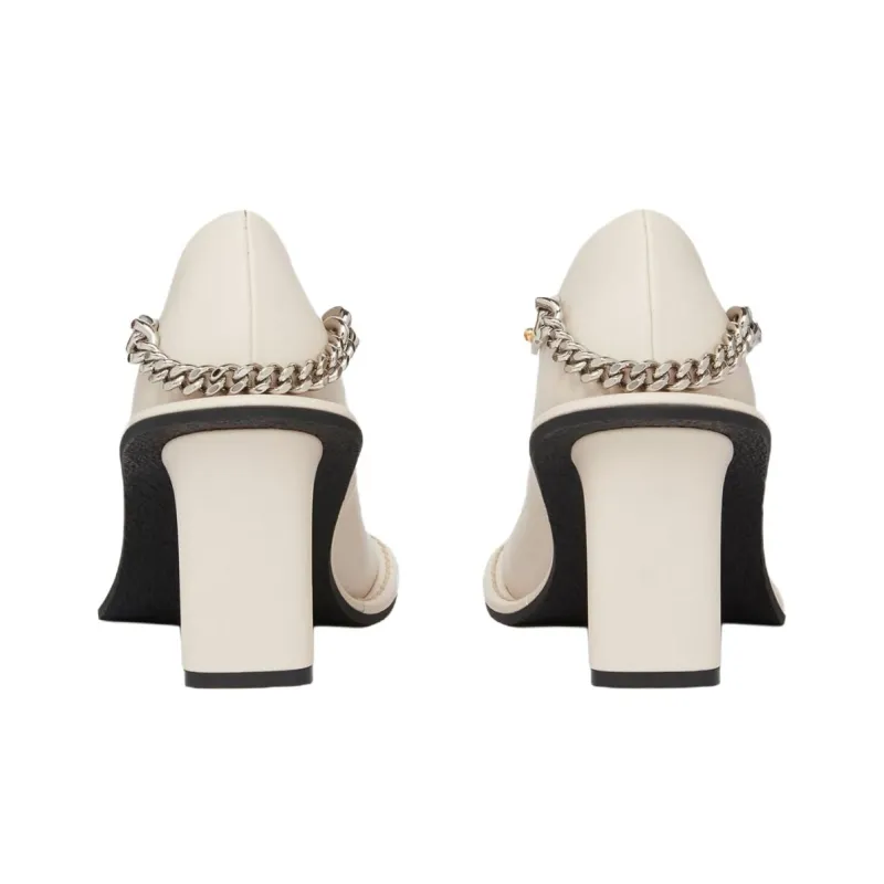 Stella McCartney Ryder Slim Heel High Heels 8cm Women's White-4