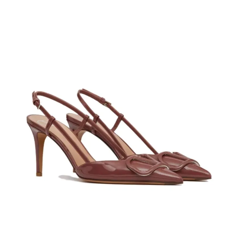 Valentino Garavani VLogo Signature 80mm Slingback Pumps-1