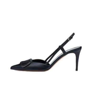 Valentino VLogo Signature GARAVANI Slim Heel High Heels 8cm Women's Black