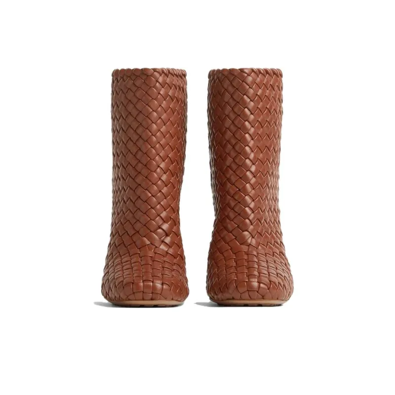 Bottega Veneta Canalazzo Ankle Boots Women's Brown Sugar Color-2