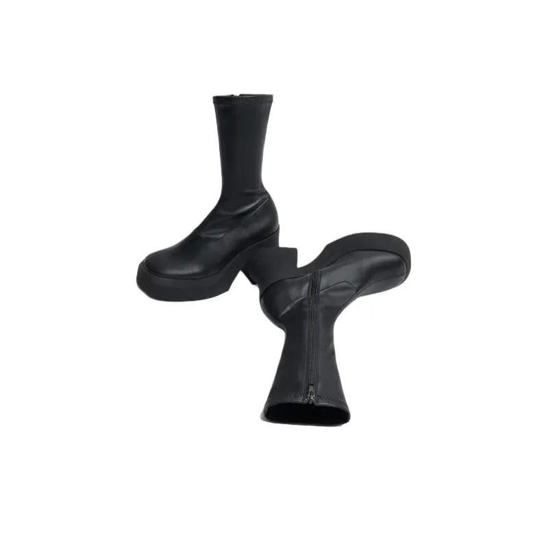 MIISTA Ankle Boots 9.5cm Women's Black-3