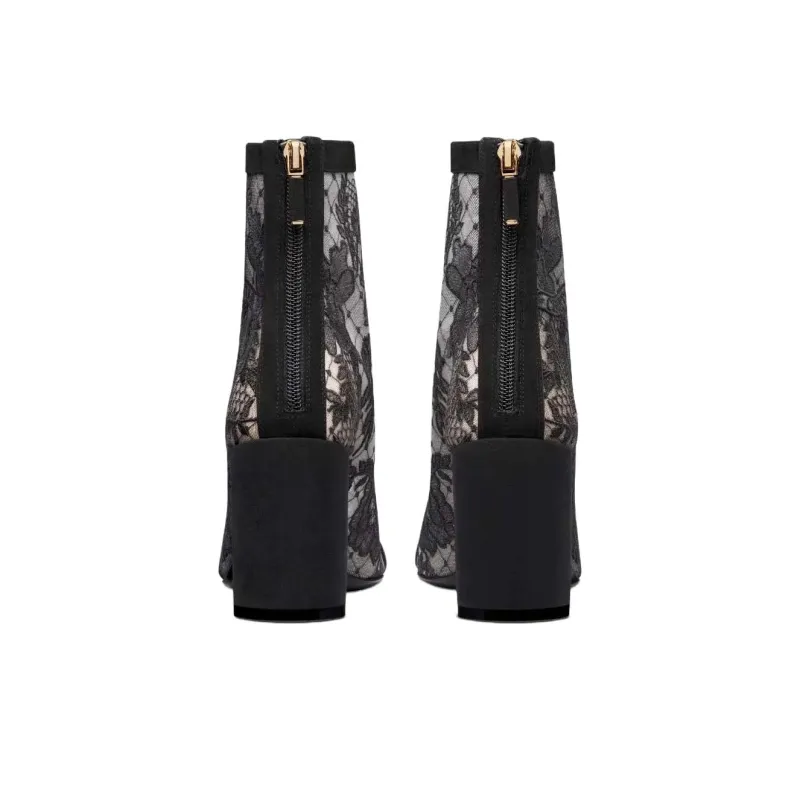 DIOR Naughtily D Ankle Boots Women's Black-4