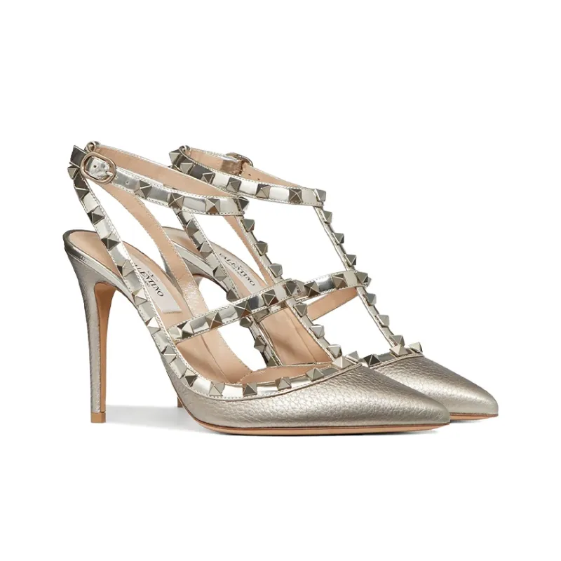 Valentino Garavani Rockstud 100mm Caged Pumps-3